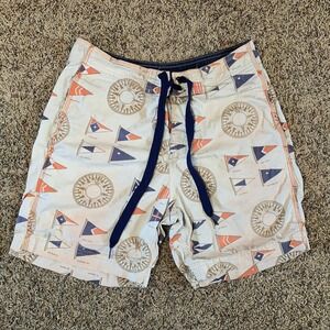 Reyn‎ Spooner Board Swim Shorts Mens 30 Nautical Flags AOP Pockets Beach